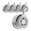 LiberNovo 2.95" Dual Rubber Chair Wheels - Effortless Glide for Carpet & Hardwood Floors
