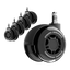 LiberNovo 2.95" Dual Rubber Chair Wheels - Effortless Glide for Carpet & Hardwood Floors

