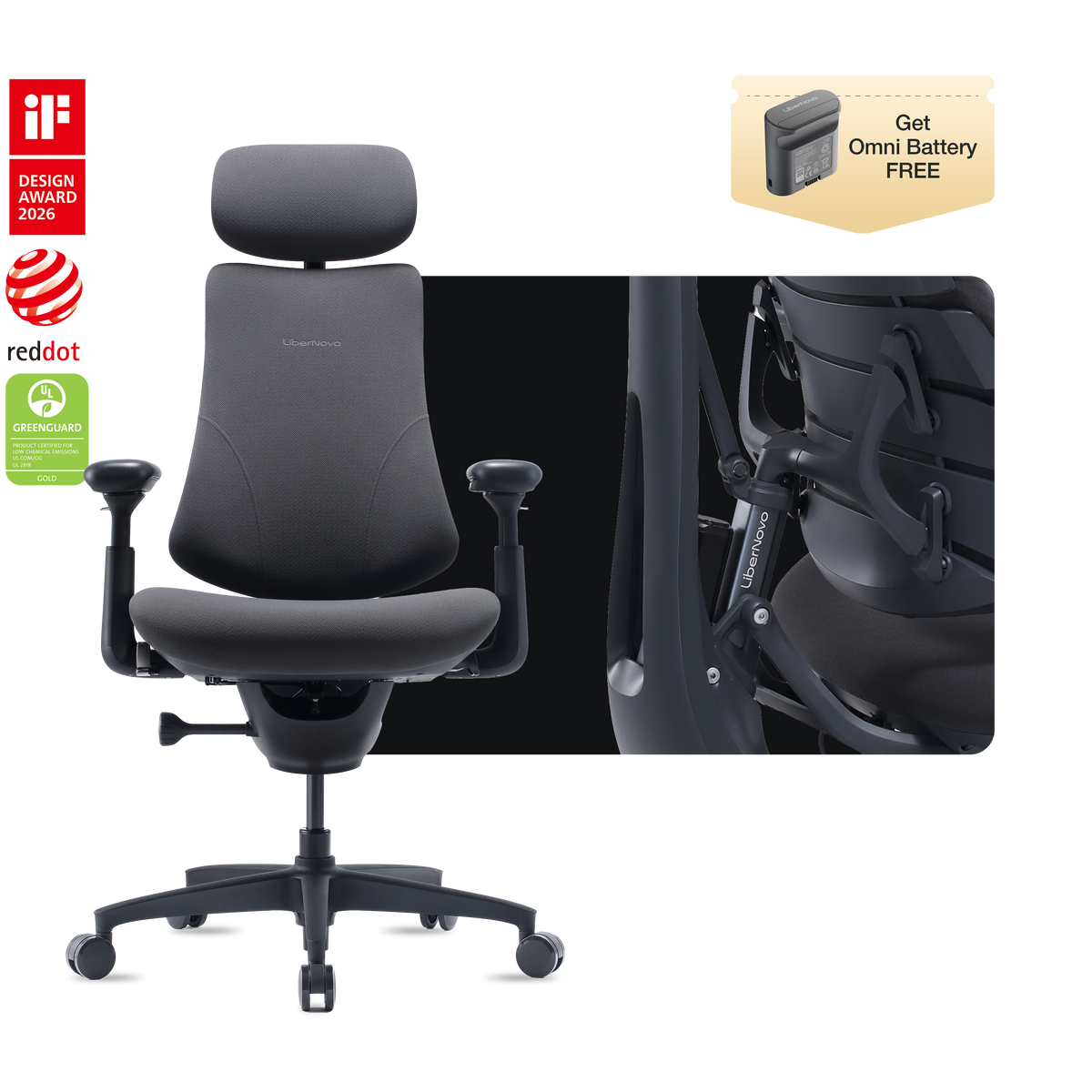 LiberNovo Omni and Omni Gen Dynamic Ergonomic Chair

