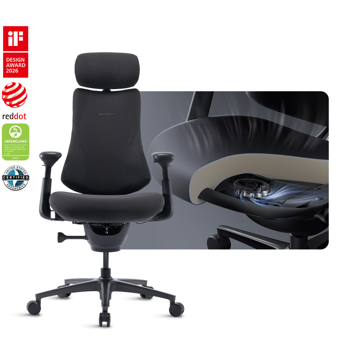 LiberNovo Omni Pro Dynamic Ergonomic Chair
