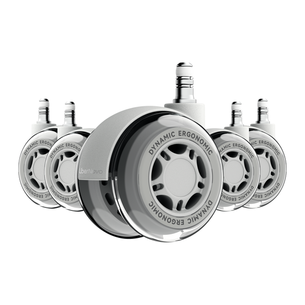 Libernovo 2.95" Dual Rubber Chair Wheels - Effortless Glide for Carpet & Hardwood Floors
